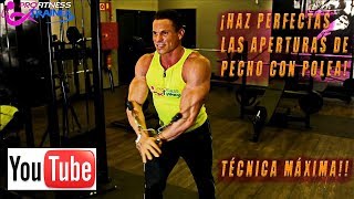 Haz correctamente aperturas de pecho en polea Carlos del pino amp Profitness Trainer [upl. by Maxantia7]