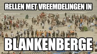 Vreemdelingen Vechten Met Politie Op Strand Blankenberge [upl. by Odnolor]