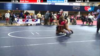 WM 51 KG Kristi Garr OKCU vs Kalin KnightAlvarez UNA [upl. by Lenaj]