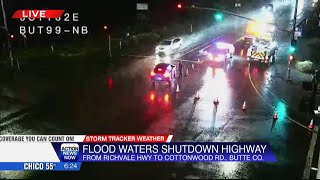 Northbound Highway 99 shut down due to floodwaters [upl. by Storm]