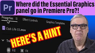 Where did the Essential Graphics panel go in Premiere Pro [upl. by Maisie442]