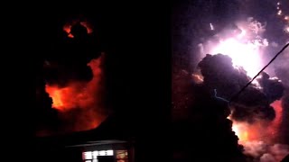 Mount Etna eruption Explosions of lava from new active crater puts on spectacular show [upl. by Eislel604]