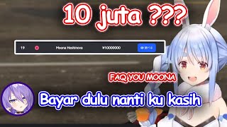 Pekora yang dipalak Moona karena biaya nitip barang  Moona Hoshinova [upl. by Nirtiac]