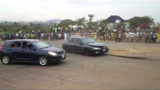 Abuja Stunts 406 vs 406 Accident 040813 [upl. by Lenna]