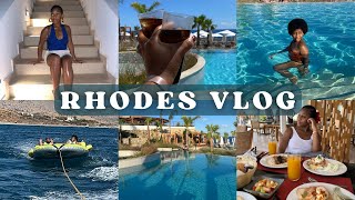 Rhodes Greece VLOG relaxation  beach days  time with husbuz  i need another holiday [upl. by Notsnarc]