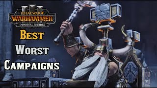 Best and Worst Campaigns for Every Race  Total War Warhammer 3 Immortal Empires [upl. by Kasevich]