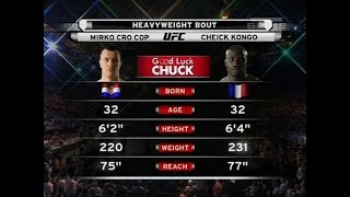 Mirko Cro Cop vs Cheick Kongo [upl. by Wyatt882]