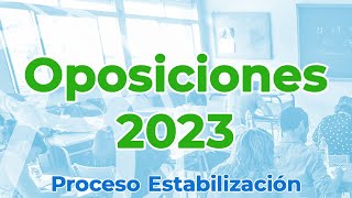 OPOSICIONES 2023  REUNIÓN INFORMATIVA Inscripción telemática y entrega de méritos [upl. by Kurman]