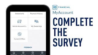 Complete the Survey on the Mobile App  GM Financial [upl. by Yentyrb]