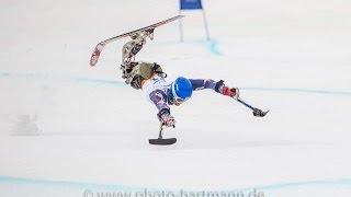 Tyler Walker crash in mens downhill sitting  Alpine skiing  Sochi 2014 Paralympics [upl. by Nagiam925]