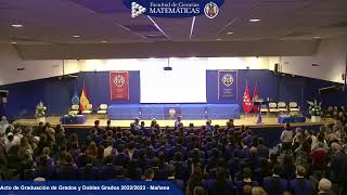 Acto de Graduación de Grados y Dobles Grados 20222023  Mañana [upl. by Barkley276]