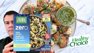 Healthy Choice Dinner Chicken with Salsa Verde  Food Review [upl. by Ilujna]