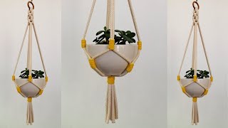 DIY PORTAMACETAS de MACRAME paso a paso PRINCIPIANTESDIY Macrame Plant Hanger for Beginners [upl. by Airtemad138]