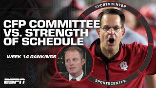 REACTION to CFP Rankings Committee NOT looking a strength of schedule enough 👀  SportsCenter [upl. by Atiras349]