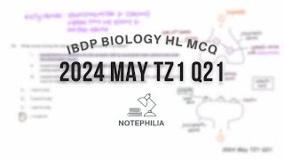 IB Biology HL 2024 May TZ1 Paper 1 Q21 [upl. by Shapiro195]