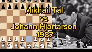 Mikhail Tal vs Johann Hjartarson Game 3 BEST GAME  1987 [upl. by Engvall938]