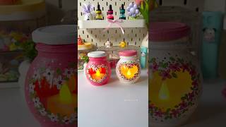 Painting on Glass Jar artshorts shortviral diy painting acrylicpainting artandcraft [upl. by Wolbrom]