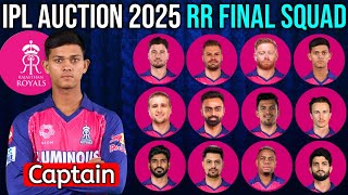 IPL Auction 2025  Rajasthan Royals Team Final Squad  RR Team Full Squad 2025  RR New Team 2025 [upl. by Kaleena]