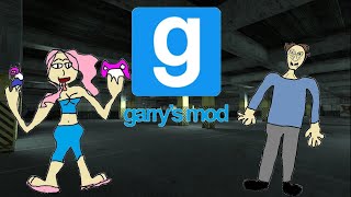 BELLE DELPHINE and DANIEL LARSON CHASED ME in an ABANDONED PARKING GARAGE GMOD Nextbot fun [upl. by Anyale]