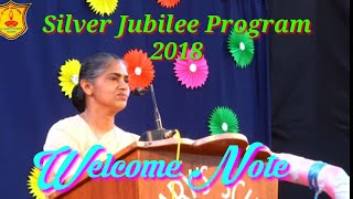 Welcome Note for Silver Jubilee program [upl. by Williamson852]