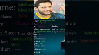 Shahid Afridi Biography cricket shahidafridi foryou trending [upl. by Rolfston]