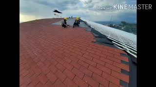 Project Pemasangan Atap Aspal Bitumen by PENTA ROOF [upl. by Akiria]