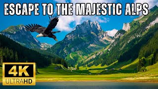 🔴Escape to the Majestic Alps 4K  A Relaxation Film with Calming Music Across France Switzerland 4K [upl. by Laup]