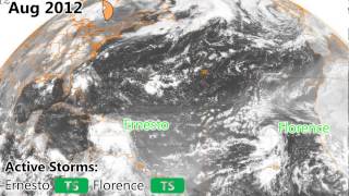 2012 Atlantic Hurricane Season on Satellite [upl. by Hoffmann]