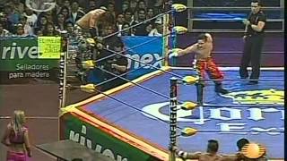 AAA Nicho el Millonario Joe Líder vs Teddy Hart Jack Evans 20081206 AAA Tag [upl. by Reiniar749]