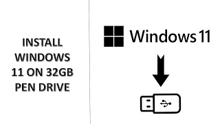 Install Windows 11 On 32 GB Pen Drive [upl. by Abbotsen]