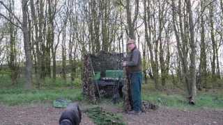 Pigeon Decoying Carrying equipment and building a hide using an electric barrow [upl. by Aleciram]