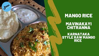 MANGO RICE  MAVINAKAYI CHITRANNA  KARNATAKA STYLE RAW MANGO RICE  3Gens Kitchen [upl. by Htrowslle170]