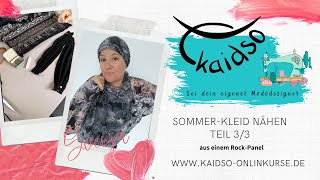 Sommerkleid aus Rock Panel nähen  Träger annähen Teil 363 unserer live Kursreihe [upl. by Ahseik226]