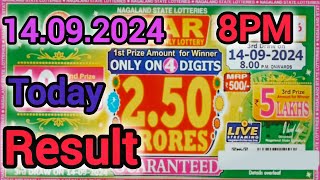 NAGALAND STATE LOTTERY RESULT  Dear 500 Super Monthly Result 14092024 8pm Live Draw Today [upl. by Natsuj]