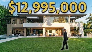 Touring a 12995000 LOS ANGELES MODERN MANSION [upl. by Nalyak]