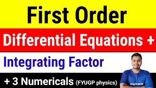 first order differential equations integrating factor  integrating factor differential equations [upl. by Brunn]