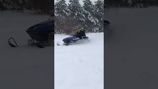 Winter fun  first ride on snowmobile [upl. by Jaf454]