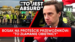 quotTo jest absurdquot Bosak na proteście przewoźników Trzeba wytwarzać presję [upl. by Aitahs]