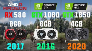 RX 580 8GB vs GTX 1060 6GB vs GTX 1650 4GB Test in 7 Games [upl. by Sturges864]