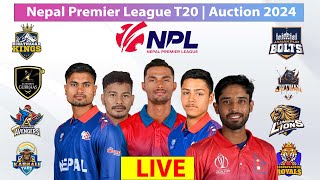 🔴Live Nepal Premier League Auction 2024  NPL T20 2024 Auction of Nepal Players [upl. by Scibert]