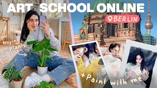 Productive and Motivated during Online Art School 🎨 Plant amp Apple Store🌱 Cozy Art Vlog [upl. by Allemat736]