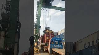 Chennai port container loading [upl. by Eesdnyl]