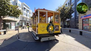 4K PowellMason Cable Car Turnaround  San Francisco Iconic Experience [upl. by Elleniad163]