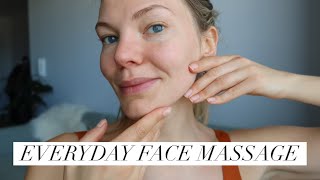 Easy 10 Minute Everyday Full Face Massage [upl. by Harragan]