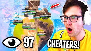 I got 100 CHEATERS to scrim for 100 in Fortnite they all cheated [upl. by Rachelle585]