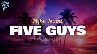 myke towers  FIVE GUYS letra [upl. by Dawson]