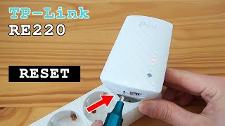 TPLink RE220 WiFi Extender Dual Band • Factory reset [upl. by Aimar]