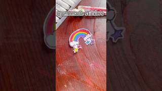 Diy homemade rainbow 🌈 stickers for kids diy shorts satisfying sticker [upl. by Raji]