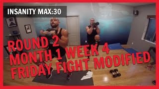 INSANITY MAX30 Round 2 Month 1 Week 4 Friday Fight MODIFIED NC FIT CLUB [upl. by Israel]