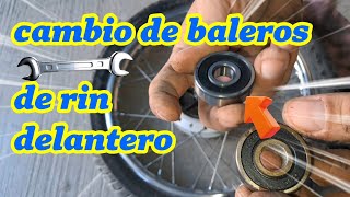 cambio de baleros de rin delantero de moto Honda cargo gl 150 [upl. by Livingstone]